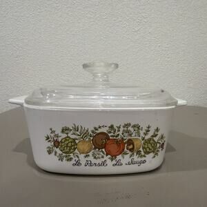 VTG~Corning Ware~Spice Of Life A-1 1/2-B ~ 1 1/2 QT Casserole Dish~Pyrex Lid
